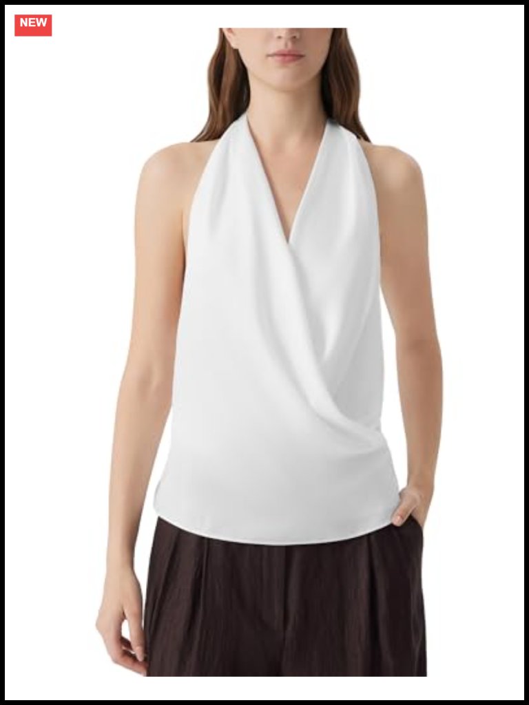 Satin Silk Halter Neck Backless Tank Top Summer Sleeveless Club Top